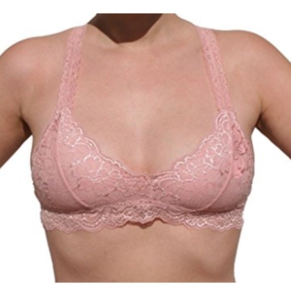 Other - Blush Pink Lace Racerback Bralette